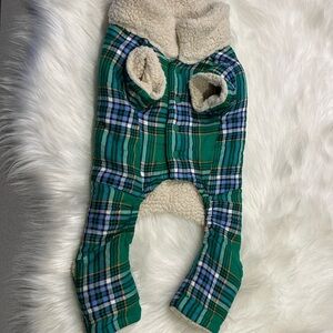 Aerie Flannel dog onesie